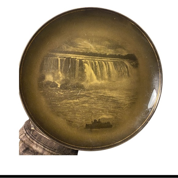 Vintage Decorative Plate with Waterfall Scene - Picture 1 of 2